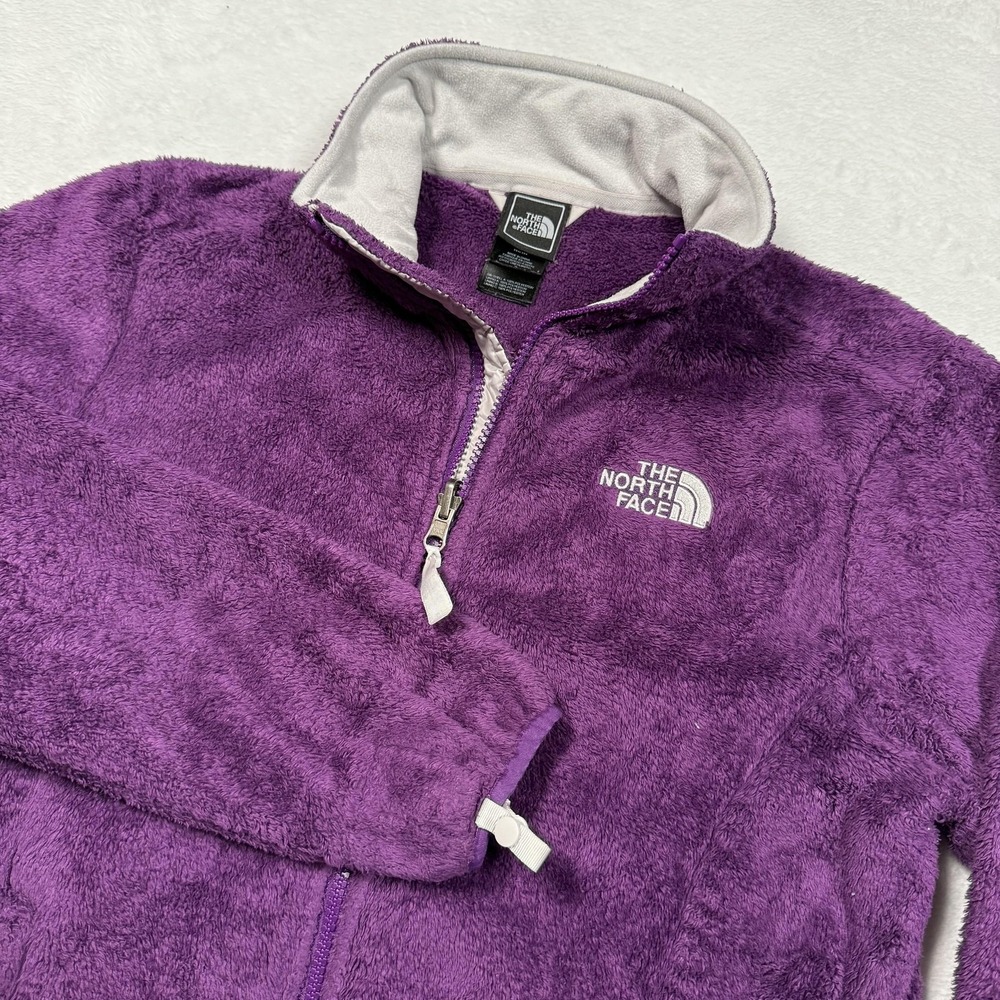 The North Face Osito Fleece Jacket Womens Medium Purple Full Zip Soft Warm Cozy - Picture 1 of 10
